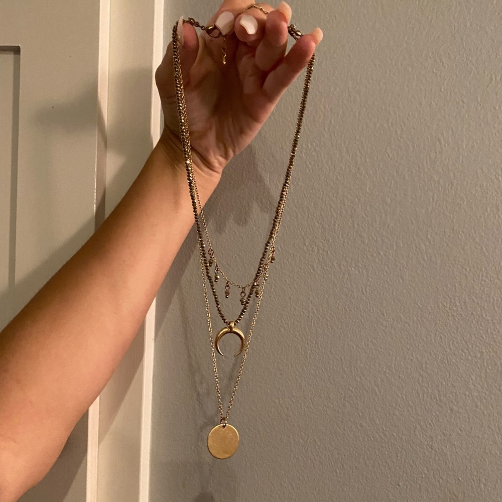 stacked necklace